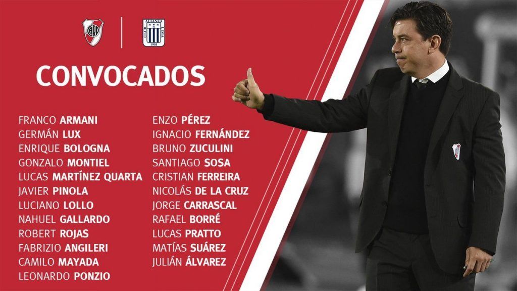 convocados river ante alianza lima