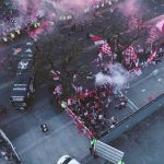 (VIDEO) ¡Banderazo Monumental desde el aire! 🤩♥️
