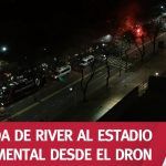 (VIDEO) Volver a casa ♥️  Mirá la llegada del plantel Millonario al Monumental desde el dron