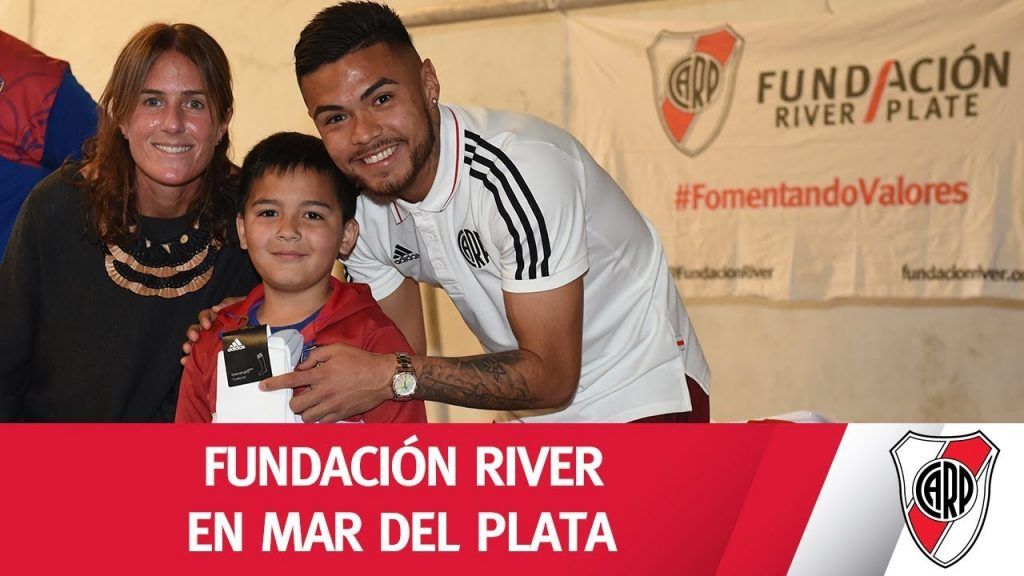 (VIDEO) Visita de la Fundación River junto a Paulo Díaz en Mar del Plata