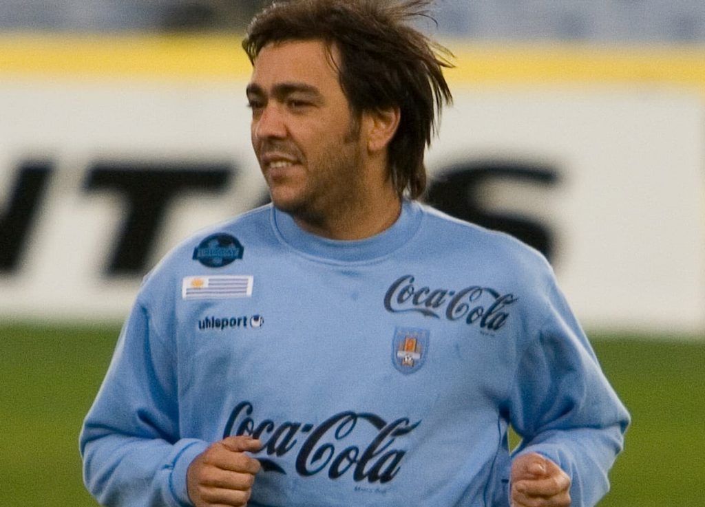 alvaro recoba entrenando con la selección charrúa