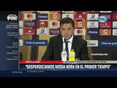Gallardo en conferencia tras empatar con Inter