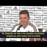 Gallardo habló del festejo que se viralizó.