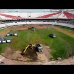 Así pelaron el campo de juego.