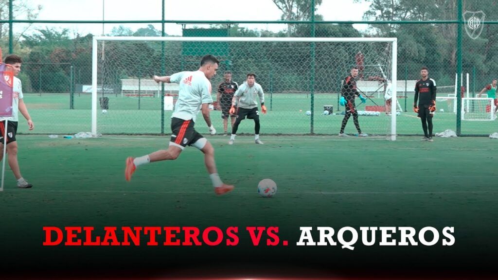 (VIDEO) Pase, control y remate en el entrenamiento de River 🔥